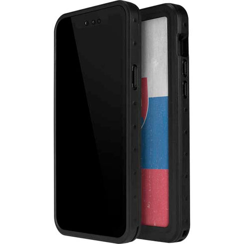 Slovakia Flag Distressed iPhone 12 Pro Waterproof Case